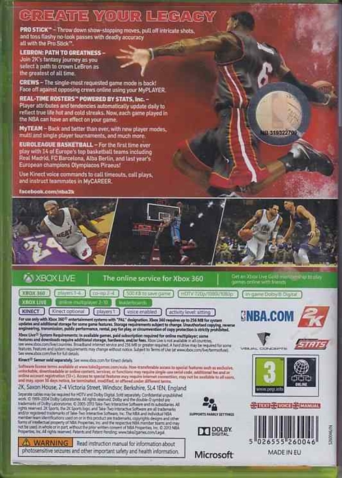 NBA 2K14 - XBOX 360 (B Grade) (Genbrug)